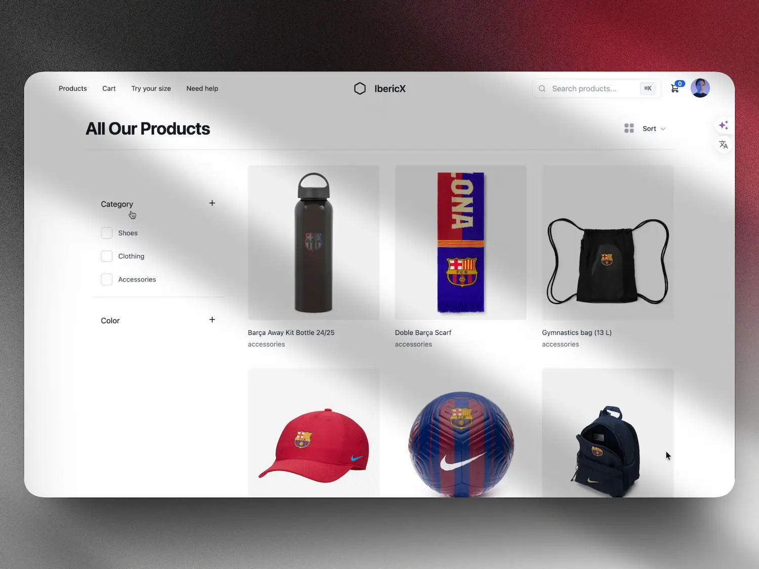Iberic X : concept e-commerce React, Node.js et Stripe