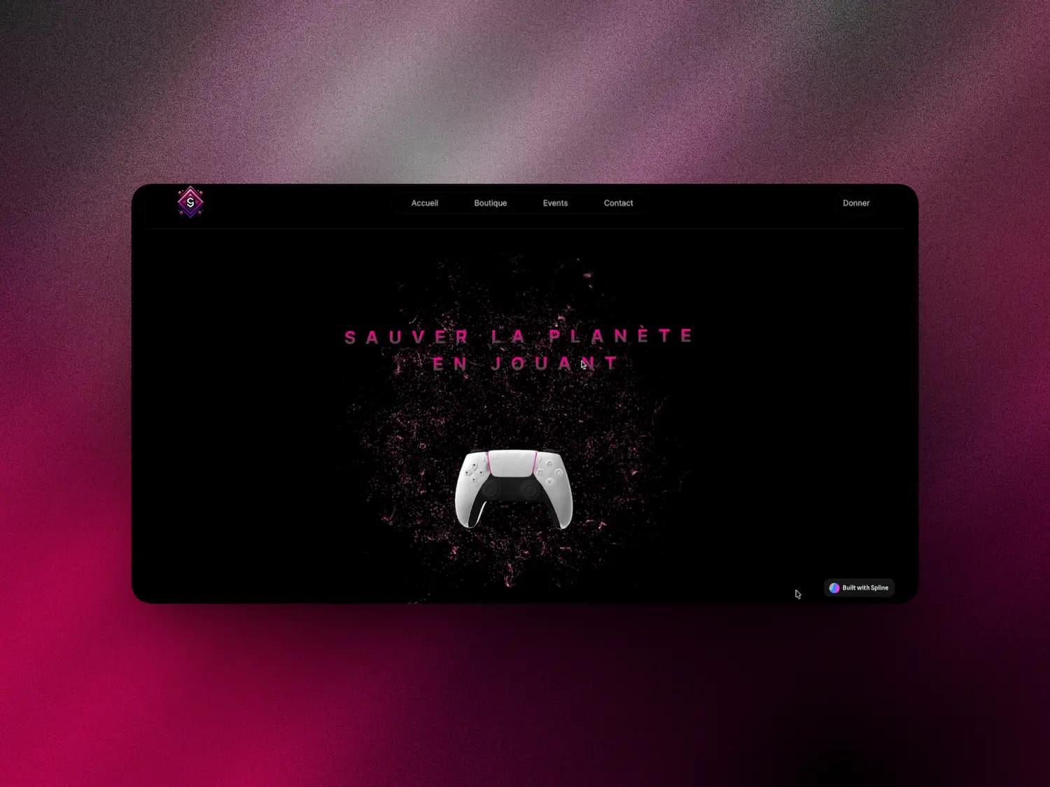 Supp & Game : site événementiel caritatif avec 3D interactive